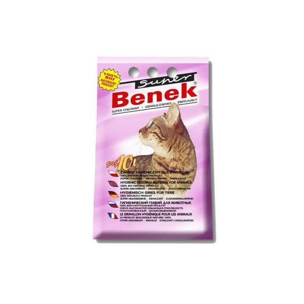 Bentonitinis kačių kraikas Super Benek Levanda, 10 L