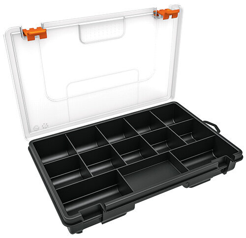 Meistro dėžutė su 13 skyrių Truper®, 250x170x41mm kaina ir informacija | Mechaniniai įrankiai | pigu.lt