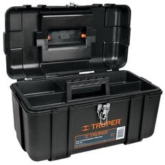 Plastikinė įrankių dėžė su metaliniu užsegimu 432x241x229 mm, Truper 19656 kaina ir informacija | Įrankių dėžės, laikikliai | pigu.lt