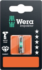 Насадка Wera Impaktor T40 25 мм, 867/1 TORX®, розничная упаковка цена и информация | Механические инструменты | pigu.lt