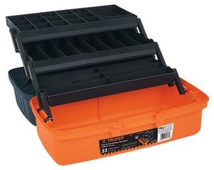 Įrankių dėžė oranžinės sp. su patogiai atsidarančiais skyriais 410x220x210mm Truper® kaina ir informacija | Mechaniniai įrankiai | pigu.lt