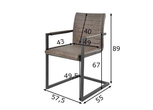 Kėdė Tool, ruda kaina ir informacija | Virtuvės ir valgomojo kėdės | pigu.lt