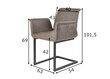 Kėdė, ruda/juoda kaina ir informacija | Virtuvės ir valgomojo kėdės | pigu.lt