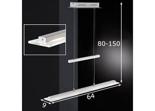 Потолочный светильник Tenso LED, никель/хром цена и информация | Потолочные светильники | pigu.lt