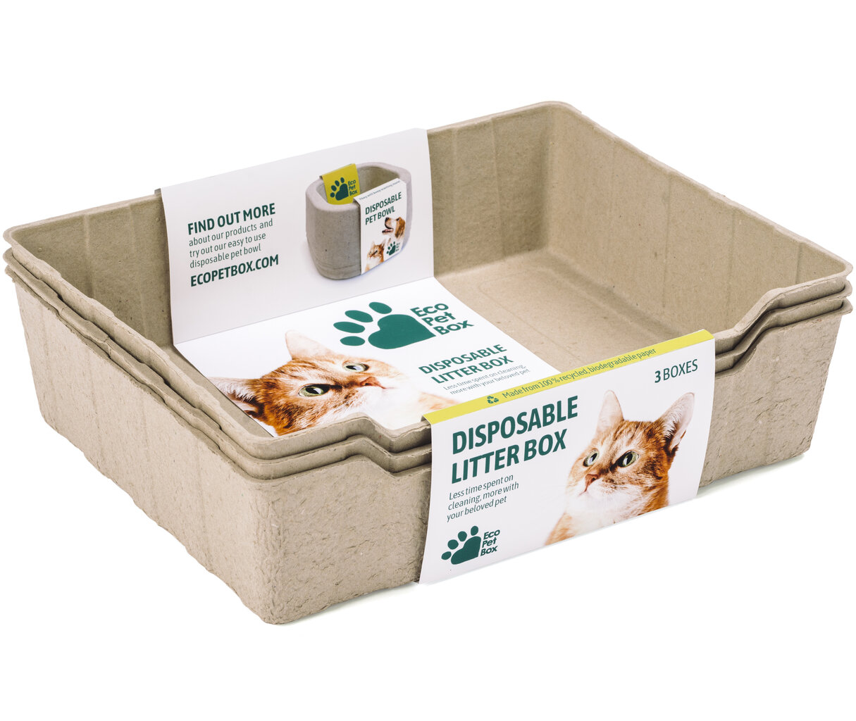 EcoPetBox suįranti kraiko dėžutė, N3 цена и информация | Kačių tualetai | pigu.lt