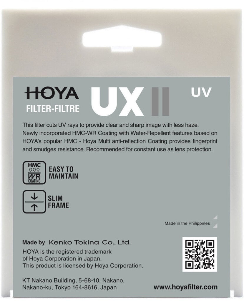 UV filtras Hoya filter UX II UV, 52mm kaina ir informacija | Filtrai objektyvams | pigu.lt