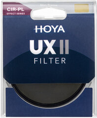 Hoya фильтр круговой поляризации UX II 37 мм цена и информация | Фильтры для объективов | pigu.lt