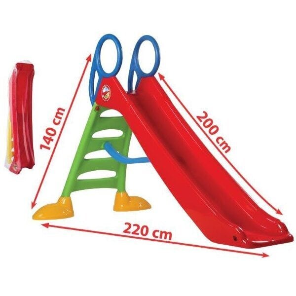 Sulankstoma čiuožykla vaikams, 2 m, raudona цена и информация | Čiuožyklos, laipiojimo kopetėlės | pigu.lt