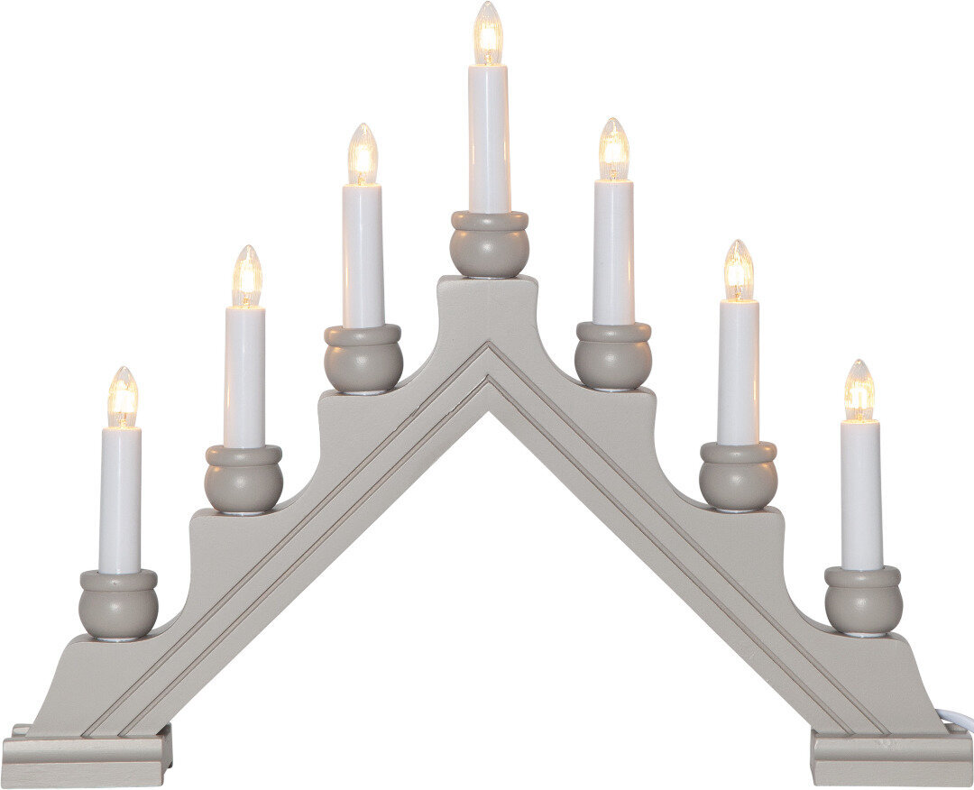 Elektrinė žvakių laikiklis Karin, pilka цена и информация | Kalėdinės dekoracijos | pigu.lt