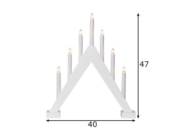 Žvakidė, balta kaina ir informacija | Kalėdinės dekoracijos | pigu.lt
