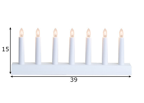 LED žvakidė, balta, 7 LED kaina ir informacija | Kalėdinės dekoracijos | pigu.lt