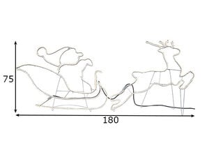LED сани Деда Мороза Neoled цена и информация | Рождественское украшение CA1031, 10 см | pigu.lt