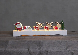 Подсвечник Rudolf, 9 светодиодов, деревянный цена и информация | Рождественское украшение CA1031, 10 см | pigu.lt