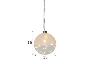 LED apšvietimas stiklo kamuolys 15cm kaina ir informacija | Kalėdinės dekoracijos | pigu.lt