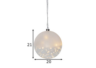 LED stiklo kamuolys kaina ir informacija | Kalėdinės dekoracijos | pigu.lt