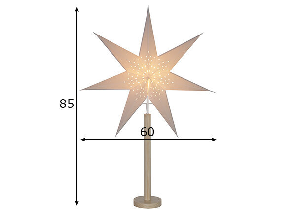 Žvaigždė su koja, natūralios spalvos kaina ir informacija | Kalėdinės dekoracijos | pigu.lt