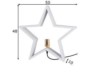 Medinė žvaigždė 48 cm kaina ir informacija | Kalėdinės dekoracijos | pigu.lt