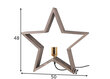 Medinė žvaigždė 48 cm kaina ir informacija | Kalėdinės dekoracijos | pigu.lt