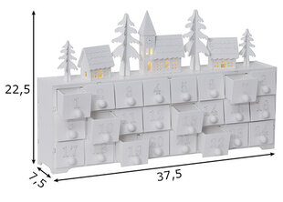 Advento namai Yuletid, baltos spalvos kaina ir informacija | Kalėdinės dekoracijos | pigu.lt