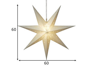 Žvaigždė Alisa, balta, 60cm kaina ir informacija | Kalėdinės dekoracijos | pigu.lt