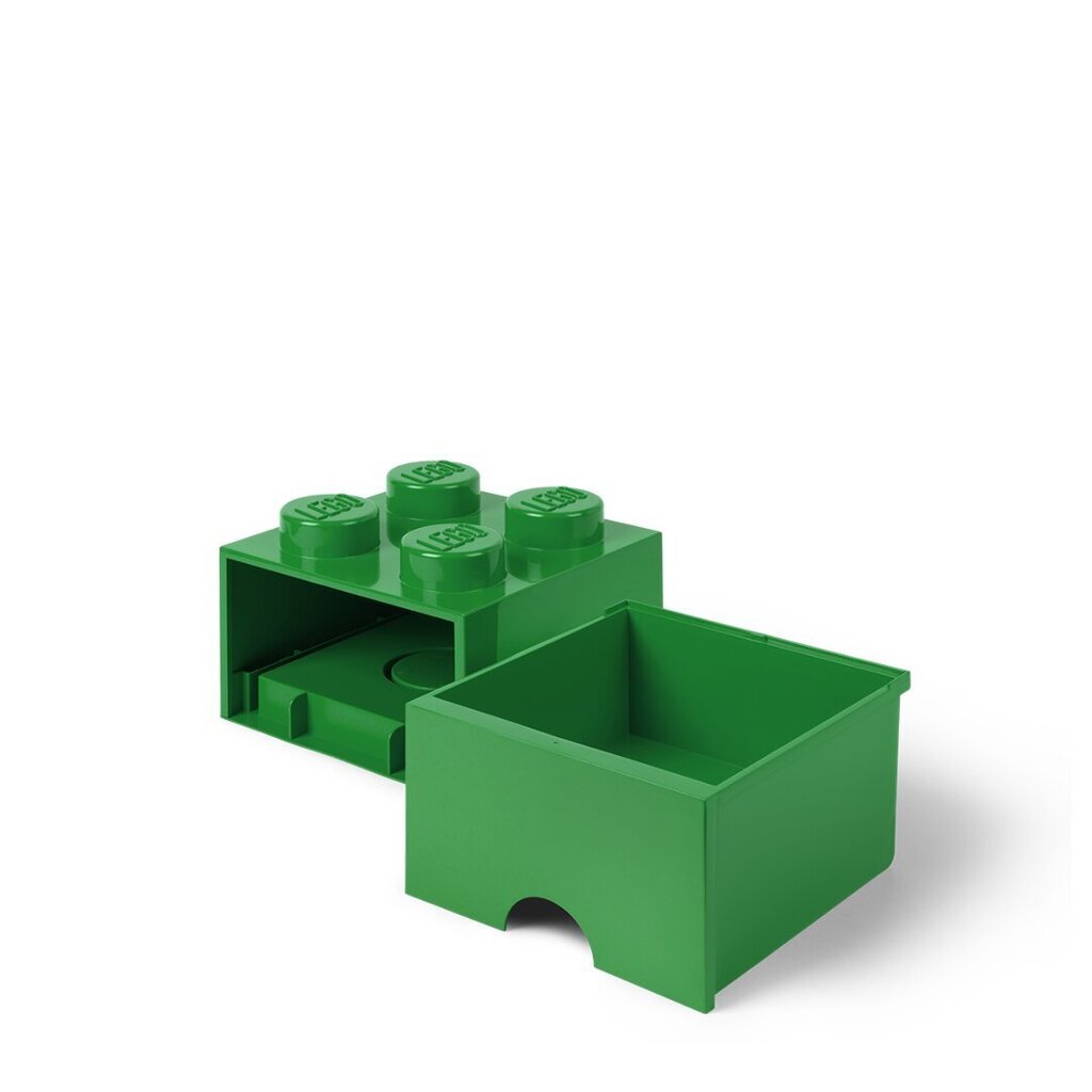 Daiktadėžė LEGO 4, žalia kaina ir informacija | Konstruktoriai ir kaladėlės | pigu.lt