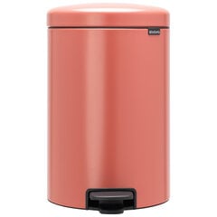 Мусорный бак Brabantia с педалью newIcon, 2 л, розовая цена и информация | Мусорные баки | pigu.lt