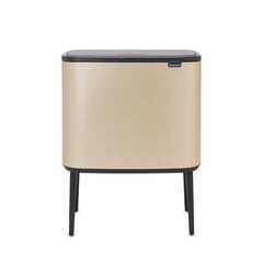 Brabantia Мусорный бак Touch Bin Bo, 11 + 23Л - Champagne цена и информация | Мусорные баки | pigu.lt