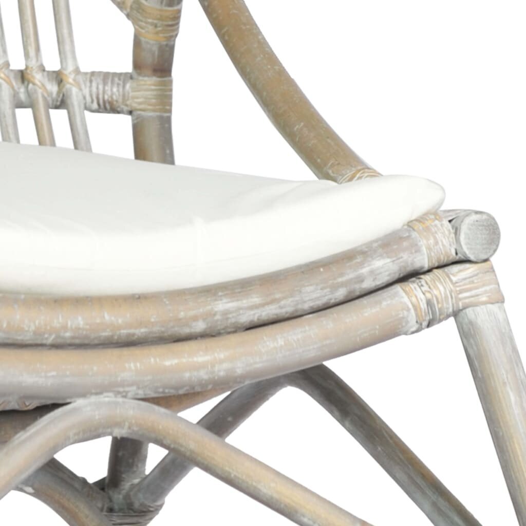 Kėdė su pagalvėle, pilka kaina ir informacija | Svetainės foteliai | pigu.lt