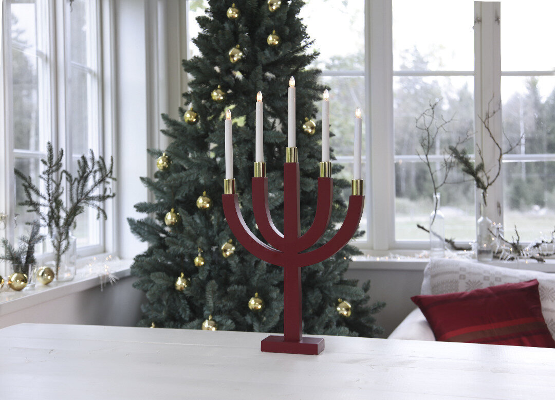 Advento žvakės Elias, raudonos kaina ir informacija | Kalėdinės dekoracijos | pigu.lt