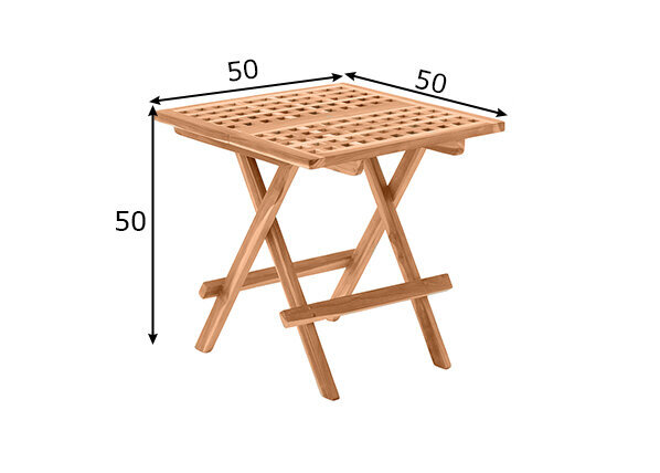 Lauko staliukas, rudas kaina ir informacija | Lauko stalai, staliukai | pigu.lt