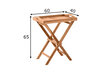 Staliukas, 60x40 cm, rudas цена и информация | Lauko stalai, staliukai | pigu.lt