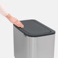 Brabantia šiukšliadėžė Bo Touch Bin, 36 l, pilka kaina ir informacija | Šiukšliadėžės | pigu.lt