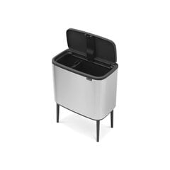 Brabantia Мусорный бак Touch Bin Bo, 11 + 23Л - Matt Steel Fingerprint Proof цена и информация | Мусорные баки | pigu.lt