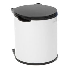 Brabantia Мусорный бак с крышкой, 15Л - White цена и информация | Мусорные баки | pigu.lt