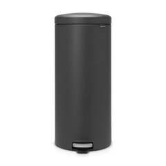 Мусорный бак Brabantia с педалью newIcon, 30 л, цвет Mineral Infinite Grey цена и информация | Мусорные баки | pigu.lt