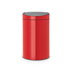 Brabantia šiūkšliadėžė Touch Bin New, 40 l, raudona kaina ir informacija | Šiukšliadėžės | pigu.lt