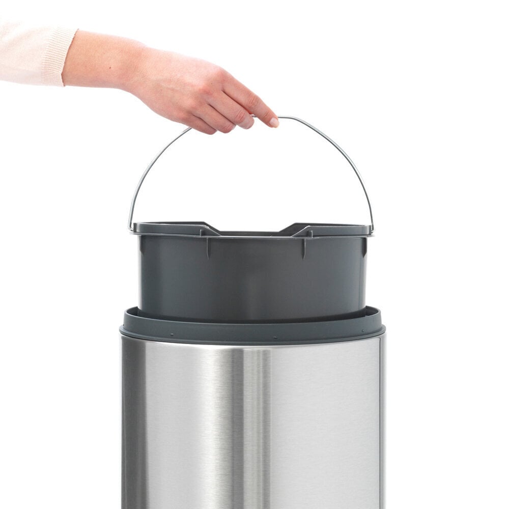 Brabantia šiukšliadėžė Bo Touch Bin, 30 l, pilka kaina ir informacija | Šiukšliadėžės | pigu.lt