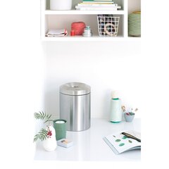 Brabantia šiūkšliadėžė, 7 l, pilka kaina ir informacija | Šiukšliadėžės | pigu.lt