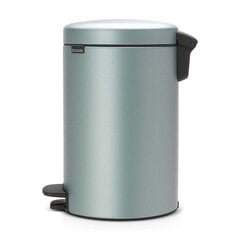 Мусорный бак с педалью Brabantia newIcon, 12 л, Metallic Mint цена и информация | Мусорные баки | pigu.lt