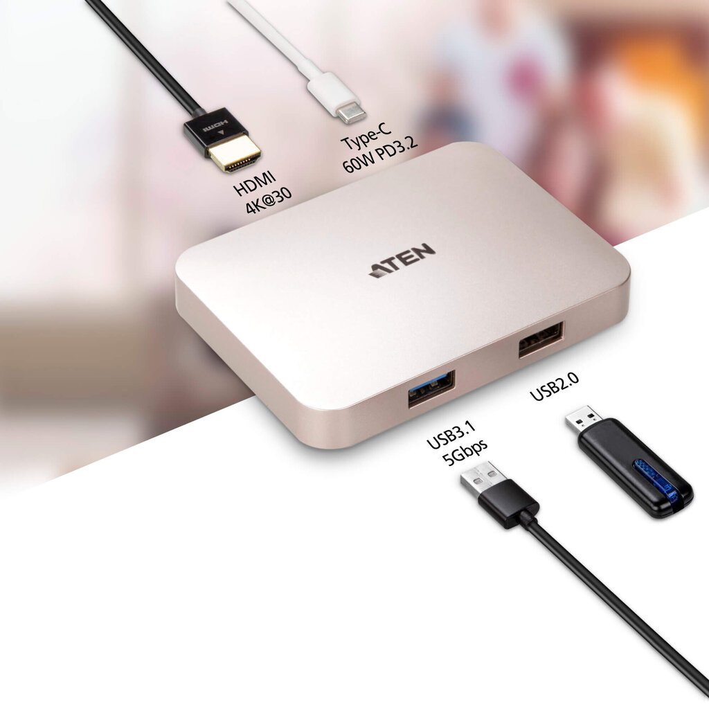 Aten UH3235-AT kaina ir informacija | Adapteriai, USB šakotuvai | pigu.lt