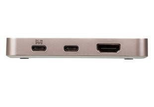 Адаптер Aten USB-C 4K Ultra Mini Dock with Power цена и информация | Адаптеры, USB-разветвители | pigu.lt