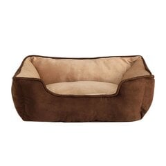 Лежак для домашних питомцев 2 в 1, 60 x 50 см, коричневый/бежевый цена и информация | Лежаки, домики | pigu.lt