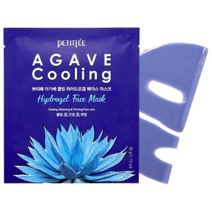 Vėsinančio poveikio hidrogelio veido kaukė Agave Cooling Hydrogel Face Mask, Petitfee kaina ir informacija | Veido kaukės, paakių kaukės | pigu.lt