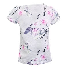 Huppa marškinėliai trumpomis rankovėmis mergaitėms Jadena, balti цена и информация | Футболка для девочек | pigu.lt