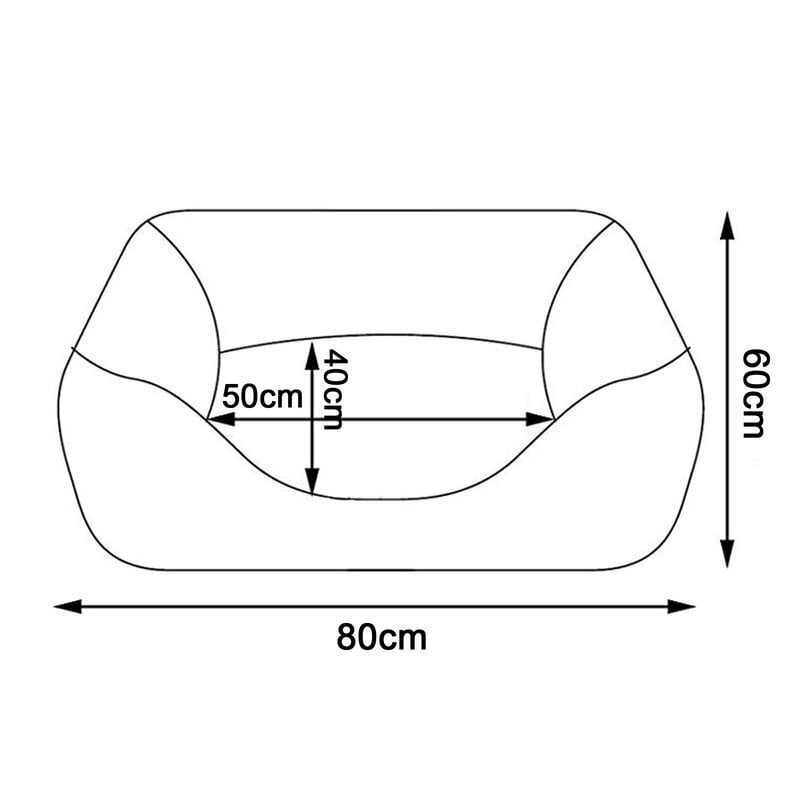 Guolis augintiniams 2in1, 80x60 cm, rudas цена и информация | Guoliai, pagalvėlės | pigu.lt