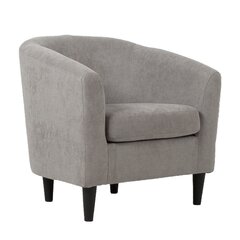 Кресло Home4You Wester, 76x68,5xH74 см, серая ткань цена и информация | Кресла в гостиную | pigu.lt