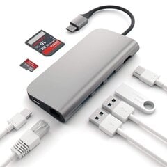 Хаб USB-C Multi-port 4K и Ethernet Satechi цена и информация | Адаптеры, USB-разветвители | pigu.lt