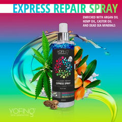 Plaukų purškiklis Yofing Express, 250 ml kaina ir informacija | Priemonės plaukų stiprinimui | pigu.lt