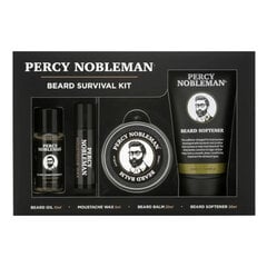 Набор для ухода за бородой Percy Nobleman's Beard Survival Kit, 4 средства цена и информация | Косметика и средства для бритья | pigu.lt