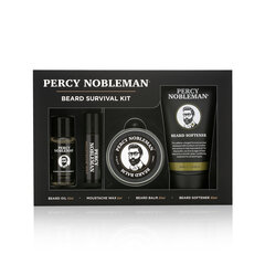 Barzdos priežiūros rinkinys Percy Nobleman's Beard Survival Kit, 4 priemonės kaina ir informacija | Skutimosi priemonės ir kosmetika | pigu.lt